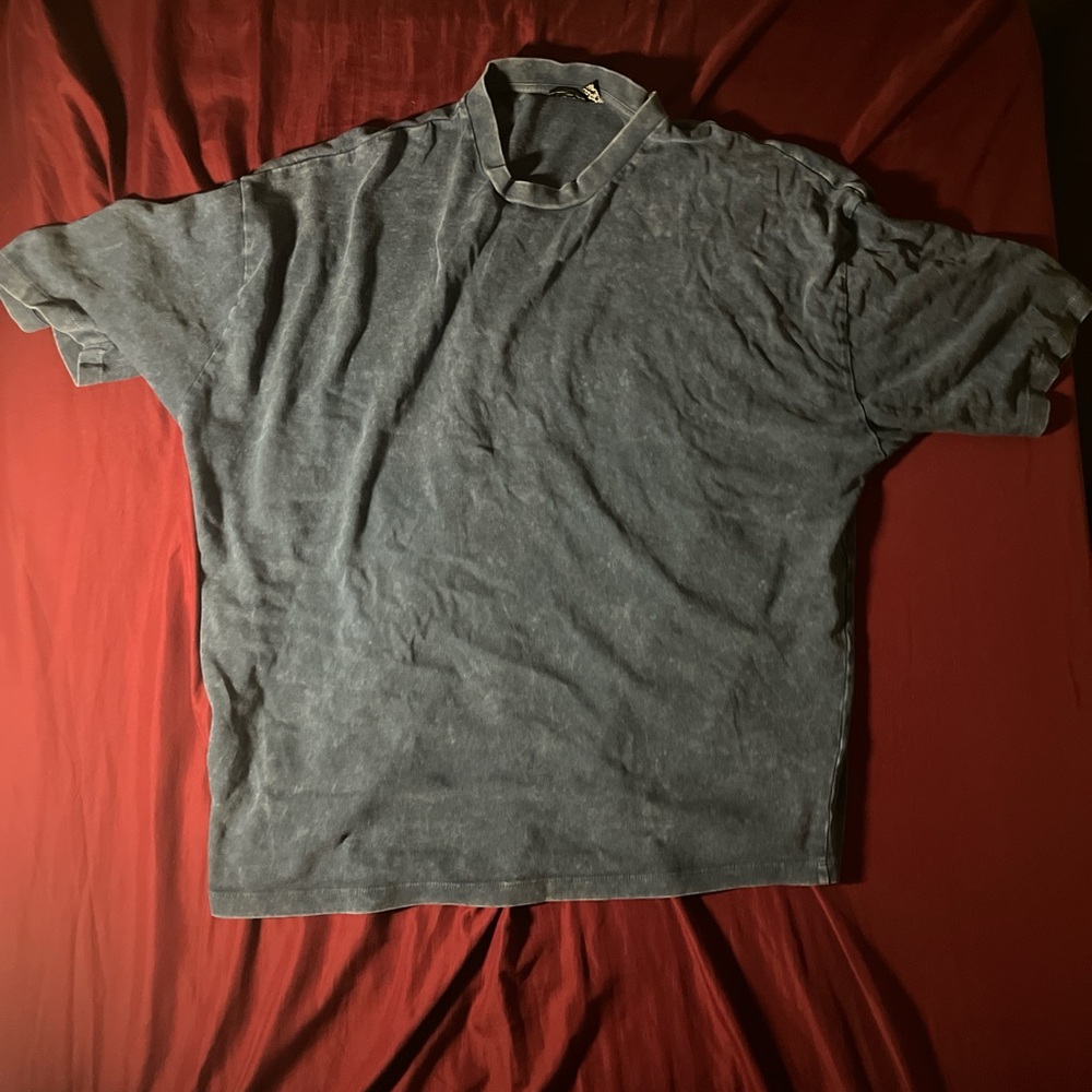 Oversized Men's Blue Casual Shirt